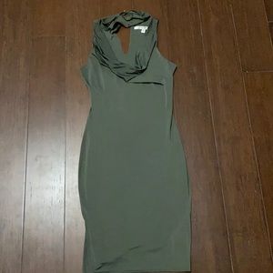 Beautiful Cowel neck dress by Guess. Olive green color.